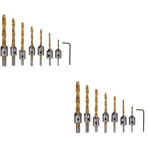 Housoutil 2 Sätze Bohrer Für Die Holzbearbeitung Buchse Nuss Faden Vorrichtung Bohrer Aus Fase Sterben Hartmetall Leistung Versenken Draht Stahl Mit Hohem Kohlenstoffgehalt von Housoutil