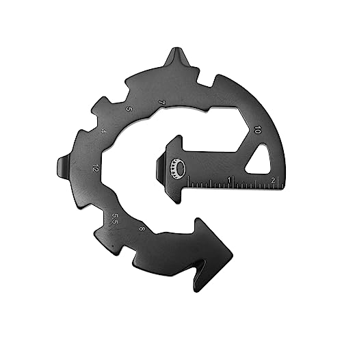 Housoutil 2st Funktion Werkzeugkarte Handwerkzeug Aus Metall Outdoor-multitool Aus Edelstahl Flaschenöffner Aus Metall Tragbarer Schraubendreher Aus Edelstahl Rostfreier Stahl Black von Housoutil