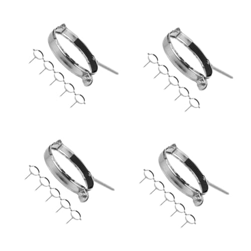 Housoutil 4 Sätze Auspuffrohr Befestigungszubehör Rohrschellen Holzofen Kamin Set Verstellbares Rundes Gas Entlüftungsrohr Band Schornstein Halterungs Set Wandhalterung Für 6 Stück * 4 von Housoutil