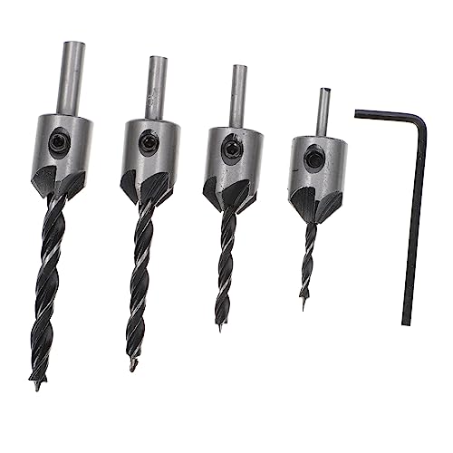 Housoutil 4 Teiliges Countersink Bohrer Set Aus Hochgeschwindigkeitsstahl Mit Für Präzises Holzarbeiten Holzwerkzeug Zerspanungswerkzeuge Holzbohrer von Housoutil