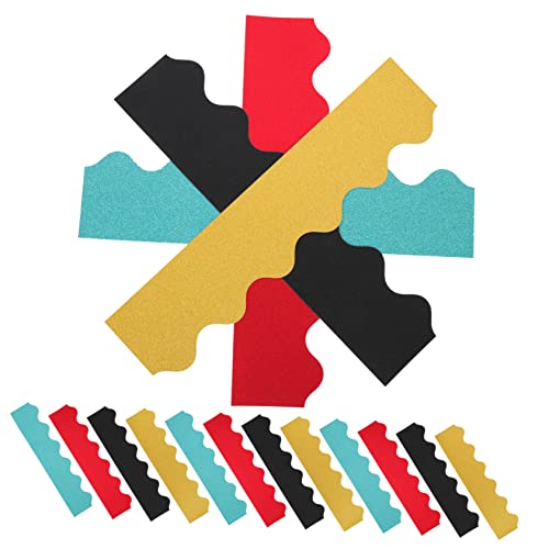 Housoutil 40Stücke Teiliges Glitzer Grenzpapier Wellenstil Dekorative Bordüre für Klassenzimmer und Zuhause Glänzende für Kreative Projekte Housoutil 40Stücke Teiliges Glitzer Grenzpapier Wellenstil Dekorative Bordüre für Klassenzimmer und Zuhause Glänzende für Kreative Projekte von Housoutil