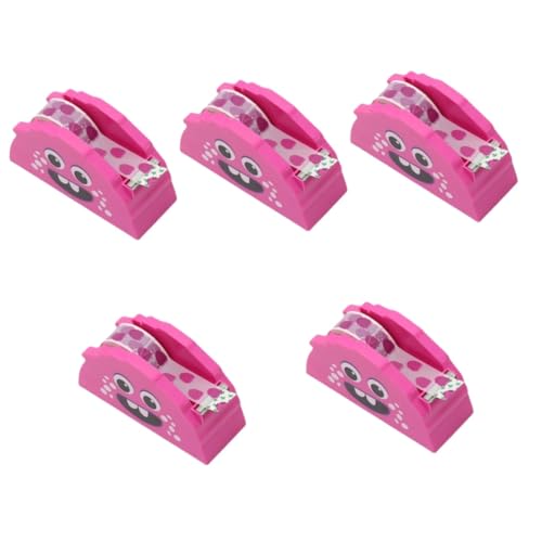 Housoutil 5 Stück Klebebandschneider Transparentes Klebeband Masking Tape Packbandspender Kleiner Klebebandhalter Nachfüllpackung Bastel Maskenband Pink Maker Durchsichtiges von Housoutil