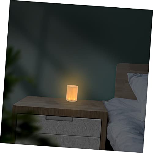 Housoutil Camping-Nachtlicht Kommode Lichter Solar- Monitor office lamp nachttischlampen schlafzimmer living room light nachtlampe Nachtlicht am Bett Nachtlicht aus Holz LED-Licht Khaki von Housoutil