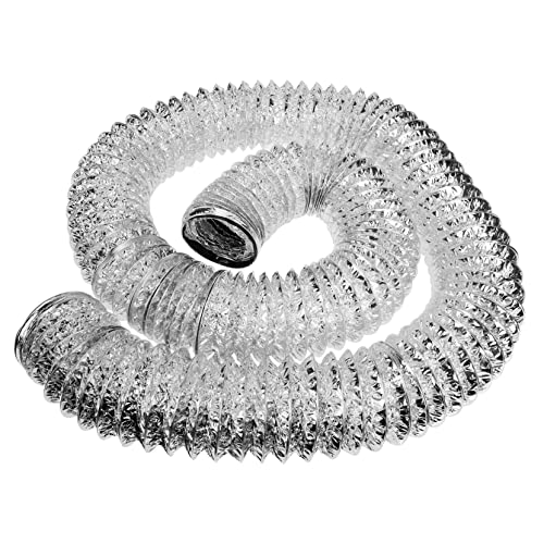 Housoutil Dunstabzugshaube Auspuffrohr abgasschlauch auspuffpfeifen Exhaust ducting Exhaust flexible hose exhaust led Air duct luftschlauch Küchenabflussschlauch Aluminiumfolie kanal Silver von Housoutil