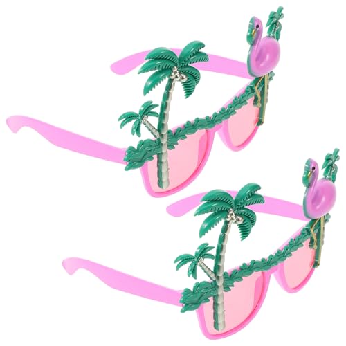 Housoutil Rosa Flamingo-Brille 2 Paar Tropische Hawaii-Brillen Foto-Requisiten Lustige Kokosnussbaum-Brille Für Luau-Partys Tanzen Strandveranstaltungen Housoutil Rosa Flamingo-Brille 2 Paar Tropische Hawaii-Brillen Foto-Requisiten Lustige Kokosnussbaum-Brille Für Luau-Partys Tanzen Strandveranstaltungen von Housoutil