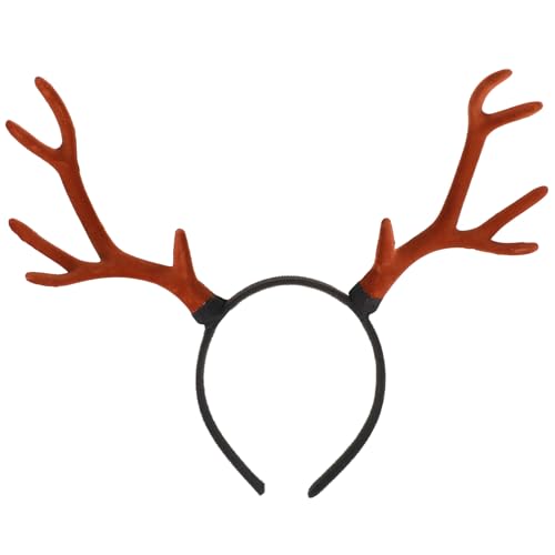 Housoutil Weihnachts-Geweih-Stirnband, 1 Stück Weihnachts-Haarbänder, schöne zarte Kopfbedeckung für Frauen, dicke Haustier-Stirnbänder, Haarschmuck von Housoutil