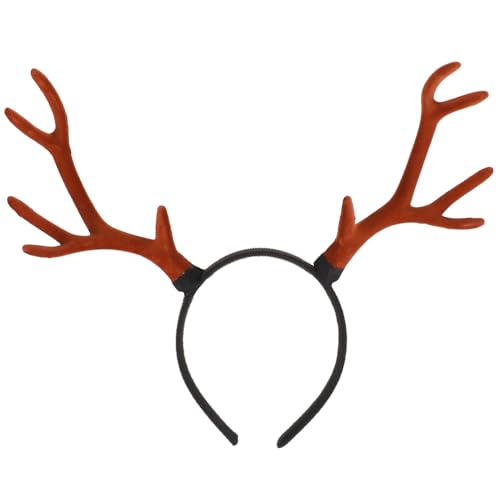 Housoutil Weihnachtsgeweih-Stirnband 1 Stück Weihnachts-Haarbänder Schöne Zarte Kopfbedeckung Für Frauen Dicke Haustier-Stirnbänder Als Haarschmuck von Housoutil