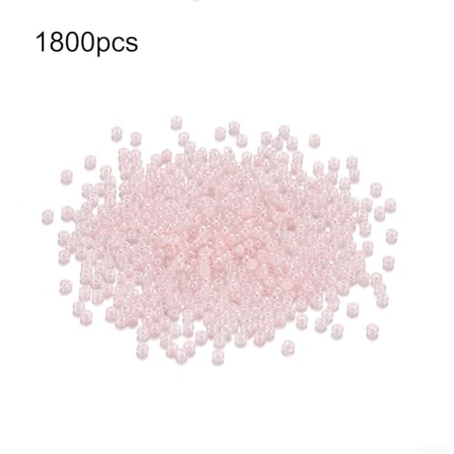 1800pcs Kleine Perlen 2 Mm Perle Glasreisperlen Geschenkherstellung (Yellow) von HpLive