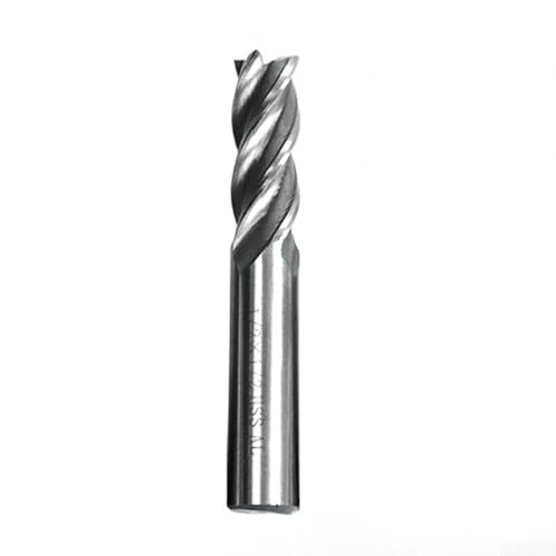 HSS Straight Shank Spiral End Mill Cutter Drill Bit, 12'' Length, 4 Flute von HpLive