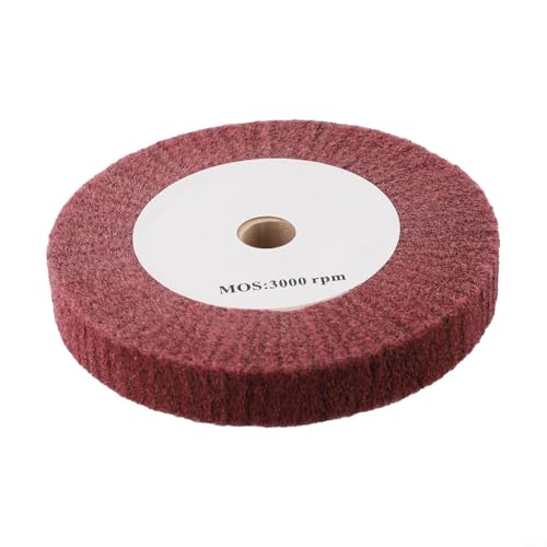 HpLive 100-300mm Durchmesser Nylon Faser Polierrad, Flap Polierrad Disc， Non-Woven Schleifmittel Buffing 320-Grit(150mm) von HpLive