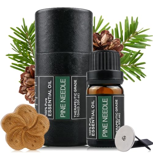 100% Natürlich Zirbenöl Auto Lufterfrischer mit Buchenholz Zirbenduft Duftöle Zirbenholz Essential Oils Auto Innenraum Deko Ideal Für Aromatherapie-Diffusor Diffusorstein Aromatherapie-Brenner(10 ml) von Hpbaggy