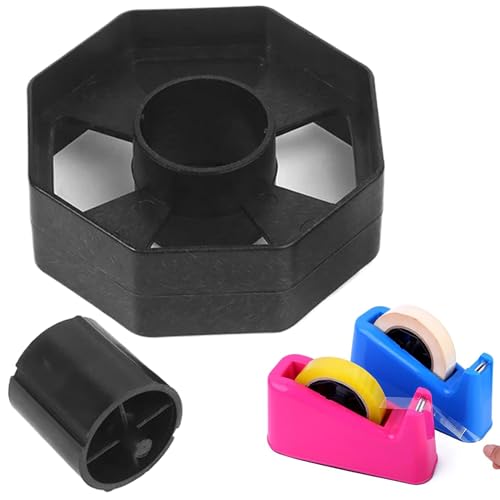 1 Klebebandspender Kern 1 und 3 Klebebandspender Rad Black Plastic Plastic Wheel Ersatzteile für Ladenbüro und Schule, Klebeband für Spender, Klebebandspender Kern von Hperu