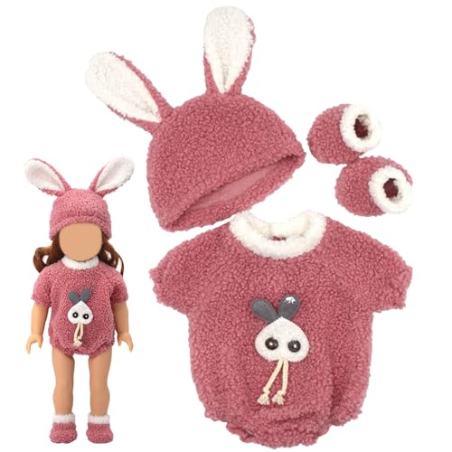 Hperu 18 Zoll Puppenkleidung Babypuppenkleidung weich süße 18 Zoll Puppenkleidung Beinhaltet Puppen -Outfits Hut Socken Kleidung abnehmbar 18 Zoll Puppenzubehör Stil 1 von Hperu