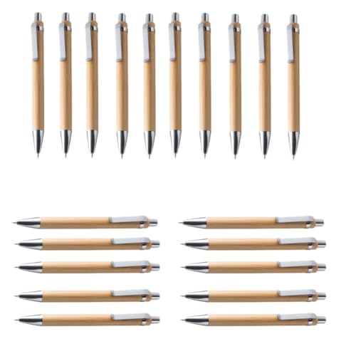 Hperu Kugelschreiber setzt Misc..Mengen Bambusholzschreibinstrument (20 Set)- Tintenstift von Hperu