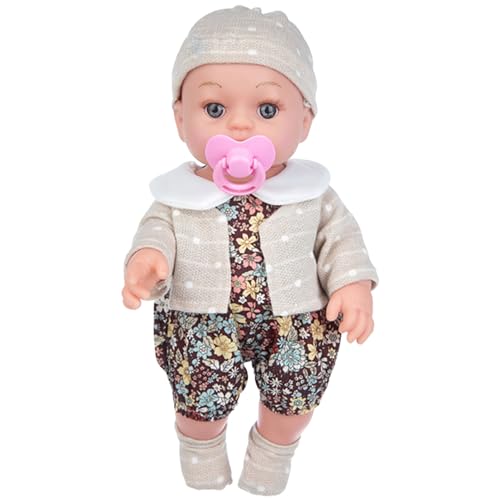 Hperu Realistische Babypuppe 11,8 Zoll waschbarer realistischer Babypuppe für Mädchen mit süßen Kleidung und beweglichem Gelenk sicherer Vinyl lebensechter Neugeborener Puppe für Mädchen Geschenk von Hperu