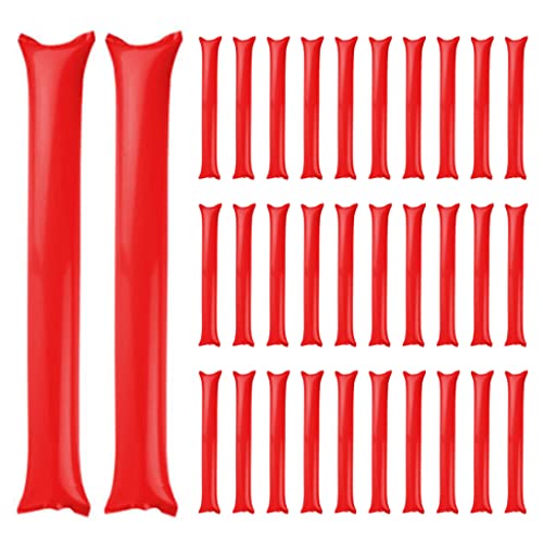 Hperu Thunder Sticks jubeln Stick aufblasbare Thunder Stick Plastikgeist -Geräuschhersteller für Sportveranstaltung Geburtstagsfeiern Bevorzugt 50 PCS 60 * 10 rot von Hperu