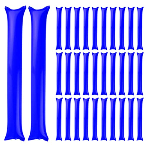 Hperu Thunder Sticks jubeln Stick aufblasbare Thunder Stick Plastikgeist -Geräuschhersteller für Sportveranstaltung Geburtstagsfeiern Bevorzugung 50 PCS 60 * 10 Blau von Hperu