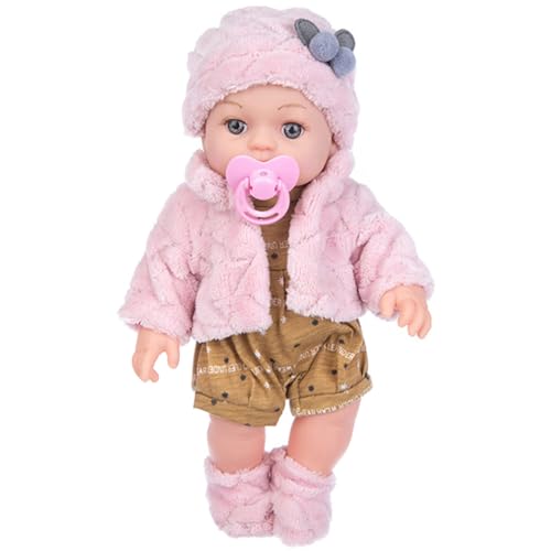 Neugeborene Puppe, 11,8 Zoll waschbares realistische Babypuppe für Mädchen mit niedlichen Kleidung und beweglichem Gelenk sicherer vinyl lebensechter Neugeborener Puppe für Mädchen Geschenkspielzeugs von Hperu