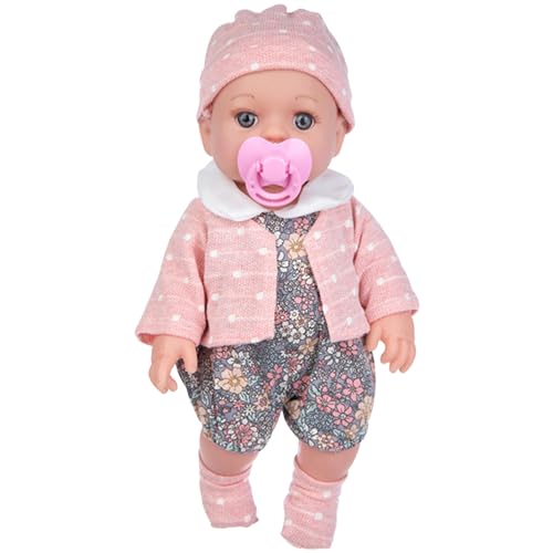 Neugeborene Puppe, 11,8 Zoll waschbares realistische Babypuppe für Mädchen mit süßen Kleidung und beweglichem Gelenk sicherer vinyl lebensechter Neugeborener Puppe für Mädchen Geschenkspielzeugstil33 von Hperu