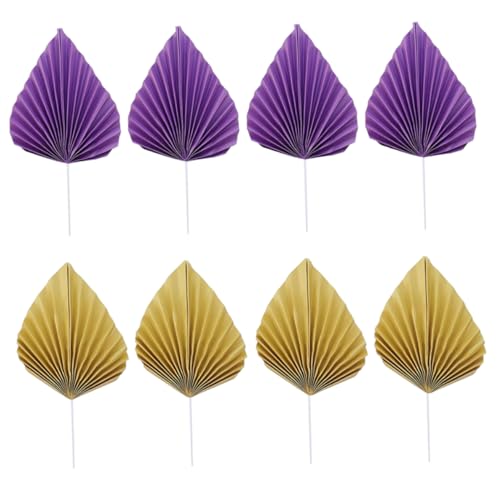 Palmblatt -Kuchen -Topper Papierpalmen Cupcake Topper Einsatz für Geburtstag Hochzeitstorte Dekorationen 20 Stcs Gold Cupcake Toppers von Hperu