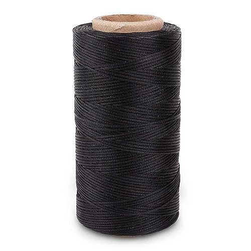 Waches Fadenledernähungs -Kabelkabel -Perlen -Schnur Seil für Schmuck, der schwarz 0,8 mm Nähfaden herstellt von Hperu