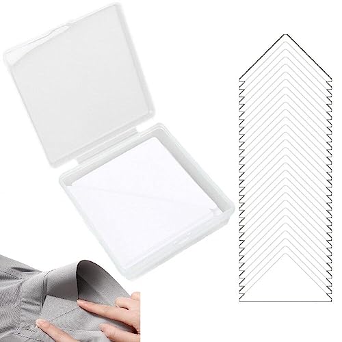 Hrippy 30pcs Kragen Stay Aufkleber, Herrenhemdkragen Versteifungen Herrenkragen Klammerkragenforming Patch, Hemdkragen Aufkleber, Herrenhemdkragen Klammer Plastikkragen Klammer Aufkleber von Hrippy