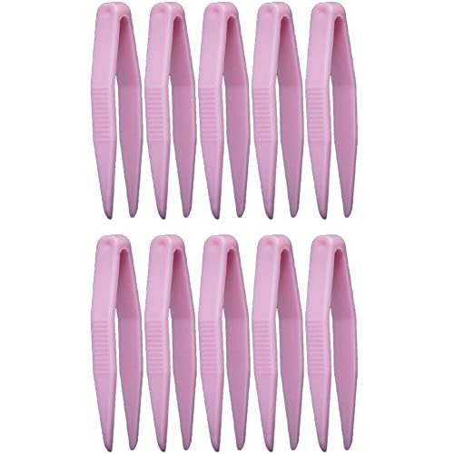 Hrippy Plastik -pinzetten 10pcs Multifunktionaler Kleiner Perlen -pinzetten Einweg -schmuck Spezialclip Für Handgefertigte DIY -handwerkskontaktlinsen Clips von Hrippy