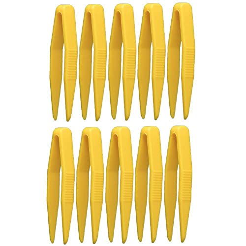 Hrippy Plastik -pinzetten 10pcs Multifunktionaler Kleiner Perlen -pinzetten Einweg -schmuck Spezialclip Für Handgefertigte DIY -handwerkskontaktlinsen Clips von Hrippy