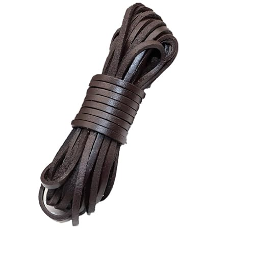 Hrlace 1 Rolle Echtes Lederschnur 5M x 3mm Lederband Halskette Schnur Wildleder Schnur Lederriemen Rund Ledersenkel Schnürsenkel für DIY Armband Halskette Schmuck Handwerk, Mehrfarbig 2# von Hrlace