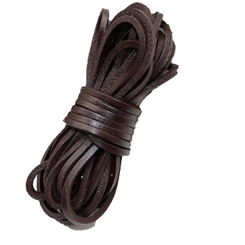 Hrlace 1 Rolle Echtes Lederschnur 5M x 3mm Lederband Halskette Schnur Wildleder Schnur Lederriemen Rund Ledersenkel Schnürsenkel für DIY Armband Halskette Schmuck Handwerk, Mehrfarbig 22# von Hrlace