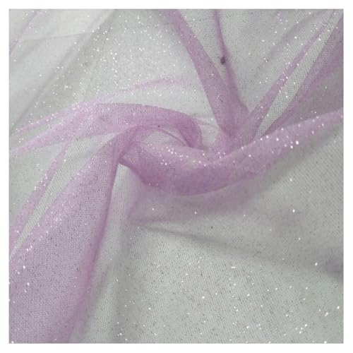 Hrlace 1 Yard Tüllstoff 160cm Breit Netzstoff Glitzer Tüll Stoffe Tüll Dekostoff mit Pailletten Tüllband für DIY Basteln Nähen Kleidung Tutu Rock Geburtstag Hochzeit Party Deko Lila 1 Yard von Hrlace