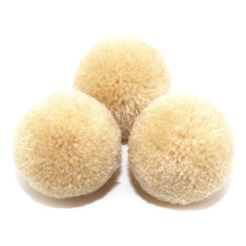 Hrlace 100 Stück Bunte Pompons 2cm Kaschmir Bommeln zum Basteln Flauschige Plüschbälle Pom Pom Bälle für DIY Kreative Handwerk Kleidung Girlanden Partydekoration Beige Yellow 2cm 100pcs von Hrlace