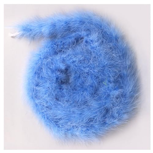 Hrlace 2 Meter Marabu Federboa Natürliche Truthah Feder Boa Flauschige Marabu Boa Feder Girlande Weihnachtsgirlande für DIY Basteln Hochzeit Weihnachten Tanzen Party Dekorationen 16g Blau 1# von Hrlace