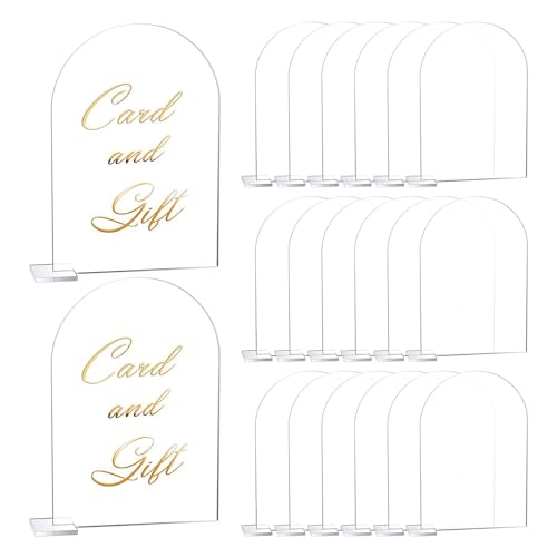 20 Sets/Los, transparent, gewölbt, quadratischer Boden, Acryl, für Hochzeitstisch, Sitz, Hochzeit, Party, Tischschilder von Hrtyvhin