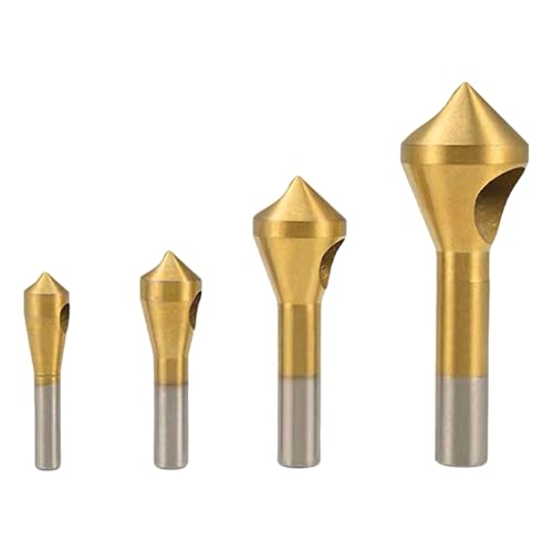 Beschichtete Countersink Bohrer Bit Set 4PCs Zum Präzisen Abkämmen In Stahlaluminium Und Plastik Verjüngungsloch Debring Werkzeug von Hrtyvhin