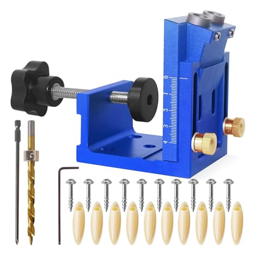 Einstellbarer Holzdoweling Jig Bohrer Lochloch Loch Puncher Positionierungsöffner Holzbearbeitungswerkzeug Umfasst Bohrbit Und Stecker von Hrtyvhin