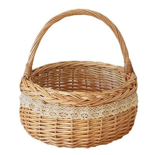 Handgefertigter Gewebter Korb Nachahmung Rattan Wicker Körbe Blumenspeicherkorb Für Heimdekoration Und Hochzeiten von Hrtyvhin