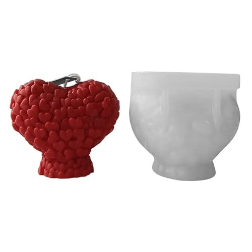 Herzform Kerzenform Silikonform Für Kerzenherstellung Fondant Aromatherapie Duft 3D Formen Valentinstag Geschenke von Hrtyvhin