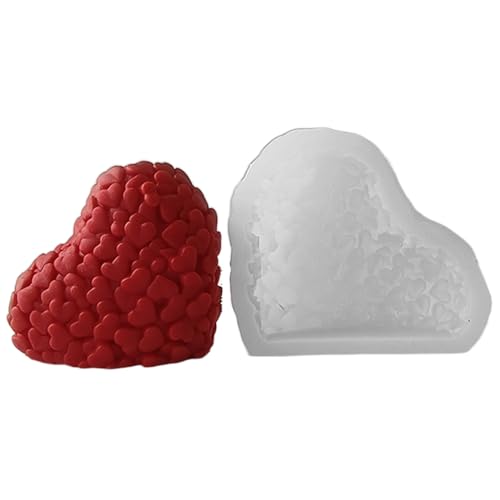 Herzform Kerzenform Silikonform Für Kerzenherstellung Fondant Aromatherapie Duft 3D Formen Valentinstag Geschenke von Hrtyvhin