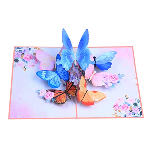 Hrtyvhin 3D-Grußkarte mit fliegendem Schmetterling, Handschriftkarte, Zubehör für Muttertag, Mutter, Ehefrau, Geschenk von Hrtyvhin