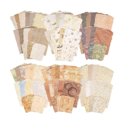 Hsdubygr 168 Blatt Scrapbook-Papier und Geprägtes Strukturpapier, Sortiertes Set, 6er-Pack Gemischtes Spezialpapier für Scrapbooking-Planer von Hsdubygr