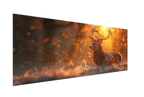 Diamond Painting XXL 100x200cm, 5D Diamond Painting Wald Diamond Painting Erwachsene, Diamant Painting Bilder Reh Diamond-Painting, für Wohnzimmer Schlafzimmer Wand Dekor, Geschenk Mädchen ZJ-215 von Hsqpoobd