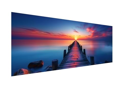 Diamond Painting XXL 100x200cm,5D Diamond Painting Sonnenuntergang Diamond Painting Erwachsene,Diamant Painting Bilder Pier Diamond-Painting,für Wohnzimmer Schlafzimmer Dekor,Geschenk Mädchen ZJ-207 von Hsqpoobd