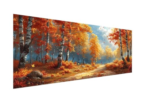 Diamond Painting XXL 100x200cm,5D Diamond Painting Wald Diamond Painting Erwachsene,Diamant Painting Bilder Ahornblatt Diamond-Painting,für Wohnzimmer Schlafzimmer Wand Dekor,Geschenk Mädchen ZJ-231 von Hsqpoobd