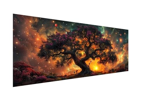 Diamond Painting XXL 100x220cm,5D Diamond Painting Landschaft Diamond Painting Erwachsene,Diamant Painting Bilder Baum Diamond-Painting,für Wohnzimmer Schlafzimmer Wand Dekor,Geschenk Mädchen ZJ-203 von Hsqpoobd