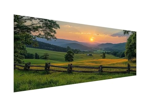 Landschaft Diamond Painting Erwachsene Groß 100x200cm,Diamond Painting Wiese Diamant Painting Bilder Kinder,Eckige Diamant Kunst Malerei Stickerei Basteln,Weihnachten Geschsenk,Zuhause Dekor ZJ-240 von Hsqpoobd