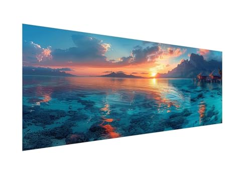 Strand Diamond Painting Erwachsene Groß 100x200cm, Diamond Painting Häuser Diamant Painting Bilder Kinder, Eckige Diamant Kunst Malerei Stickerei Basteln, Weihnachten Geschsenk, Zuhause Dekor ZJ-230 von Hsqpoobd