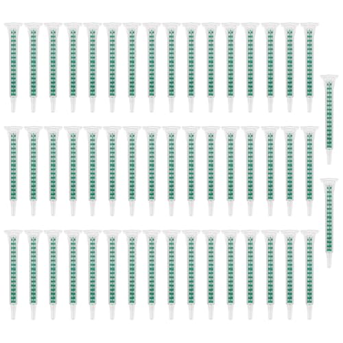 Hsthe Sea 50 Stück AB-Klebepistole, Zwei Komponenten, statischer Mischer, Epoxidharz-Mischrohr, Düsen, Spritze Statisches Mischrohr Grün, AB Mischrohr für Nadel AB Klebepistole AB Kunststoffrohr von Hsthe Sea