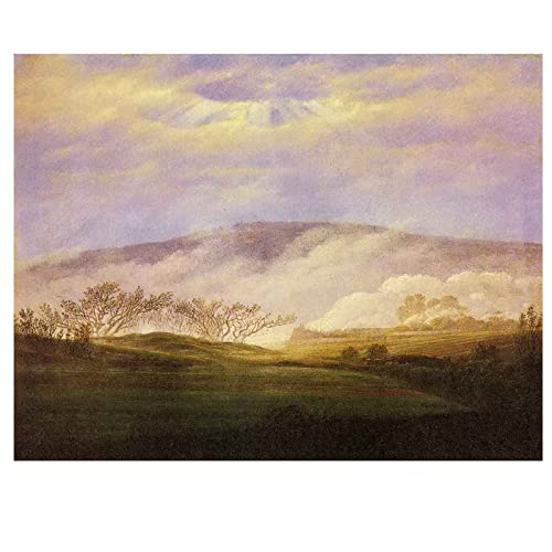 Caspar David Friedrich《Nebel im Elbtal》Leinwand WanddekorationBild für Schlafzimmer Büro Wohnkultur Drucke Gedruckt Malerei Wohnzimmer Wand Kunst(Ungerahmt,（20x26cm） 8x10inch) von Htt-Kup-Rpp