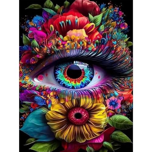 Huacan Diamond Painting Erwachsene Augen Diamant Paintings Bilder Voll Eckige Steine Diamante Malerei Stickerei für Home Wall Decor 30x40cm von Huacan